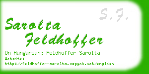 sarolta feldhoffer business card